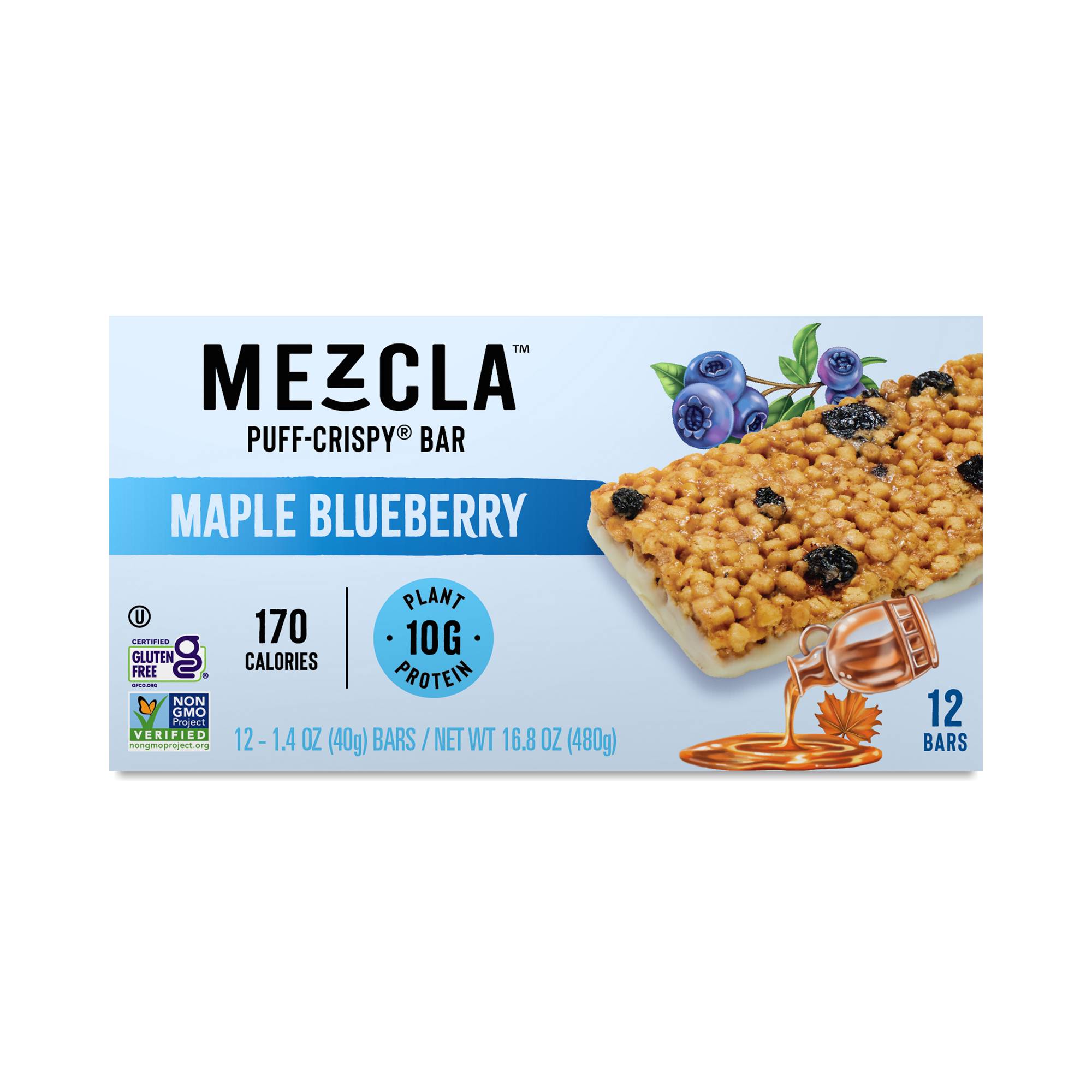 Puff-Crispy Bar, Maple Blueberry