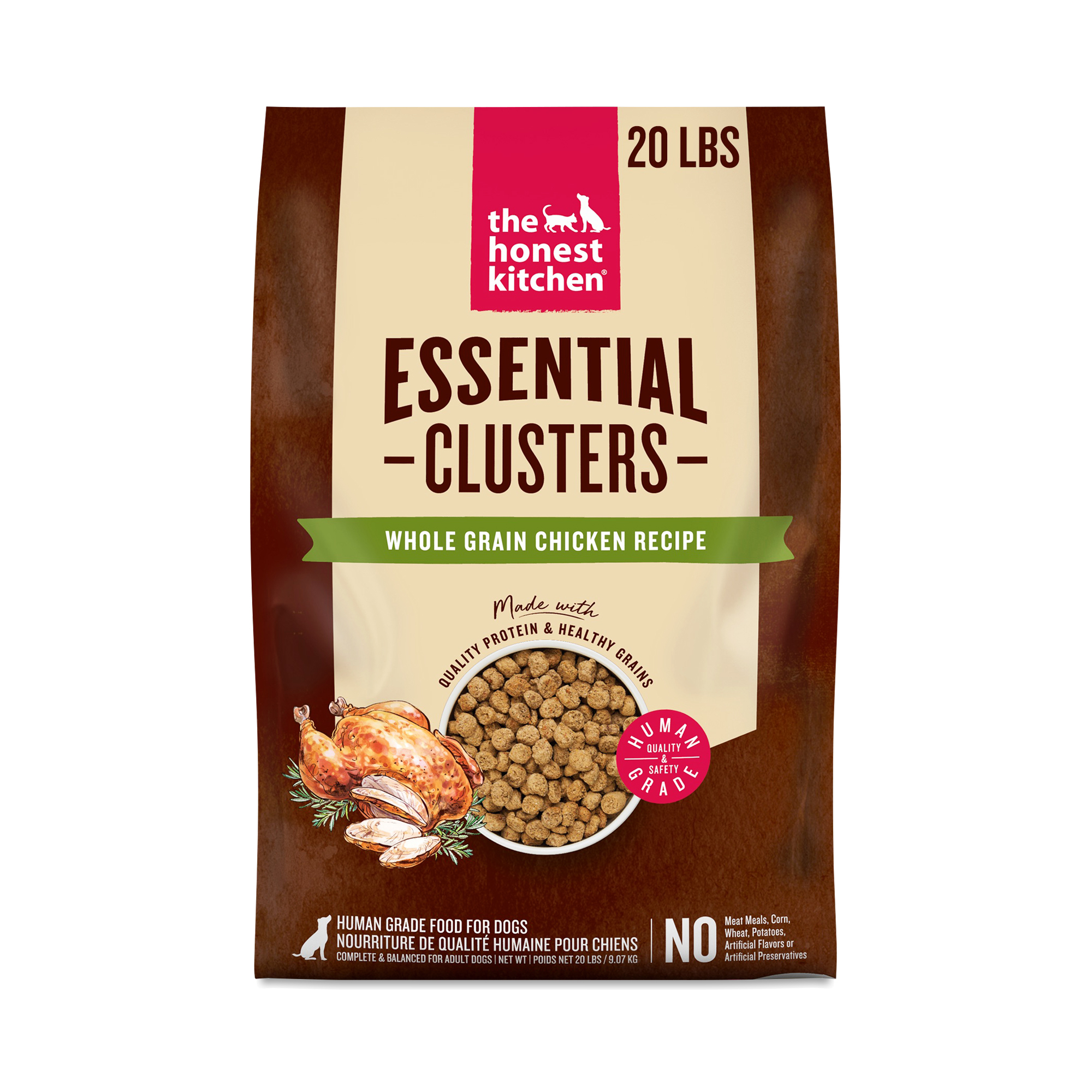 The Honest Kitchen Essential Clusters Whole Grain Dry Dog Food, Chicken 20 lb bag