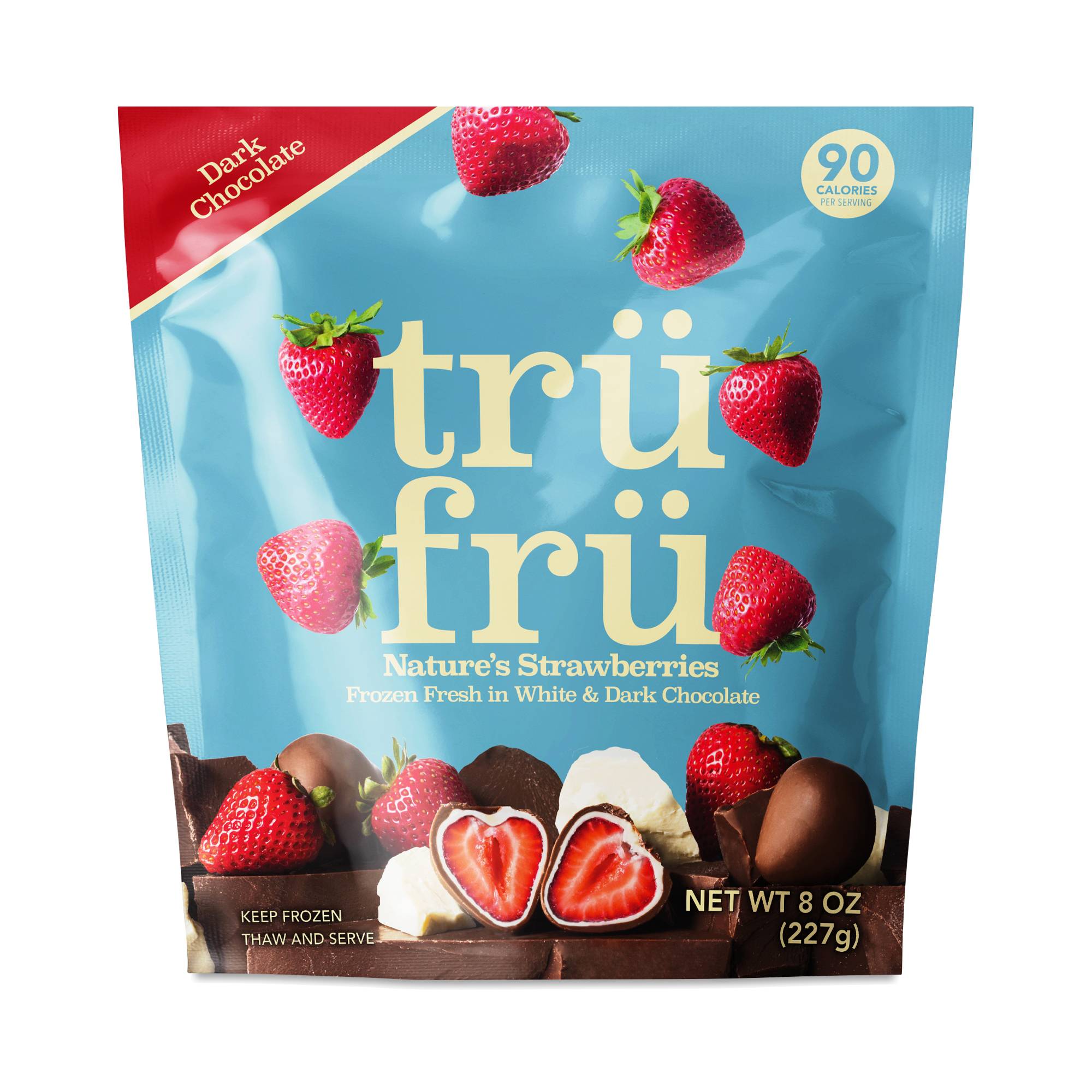 Frozen Strawberries, White & Dark Chocolate