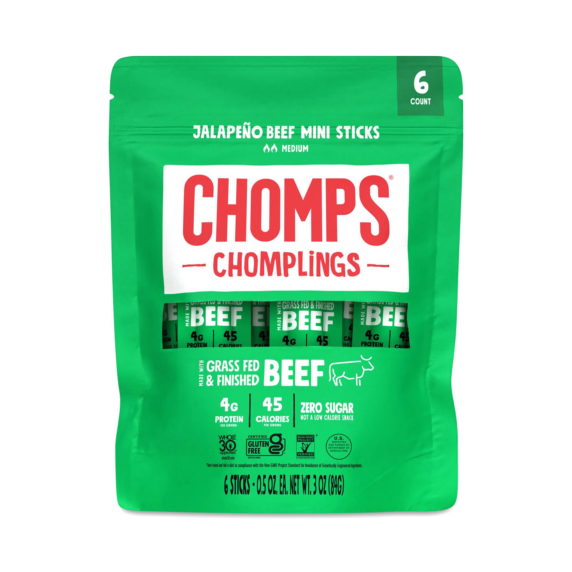 Mini Grass-Fed Beef Chomplings, Jalapeno