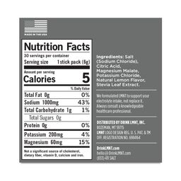 Electrolyte Drink Mix, Lemonade Salt