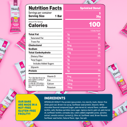 Breakfast Bars + Protein, Sprinkled Donut