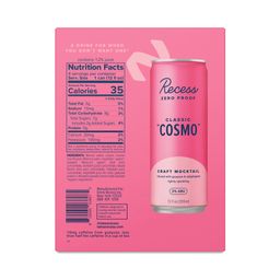 Zero Proof Craft Mocktail, Classic "Cosmo"
