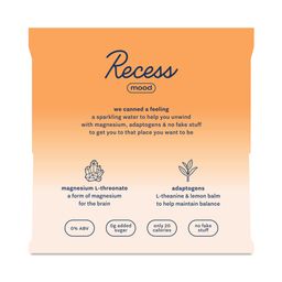 Magnesium Infused Sparkling Water, Peach Ginger