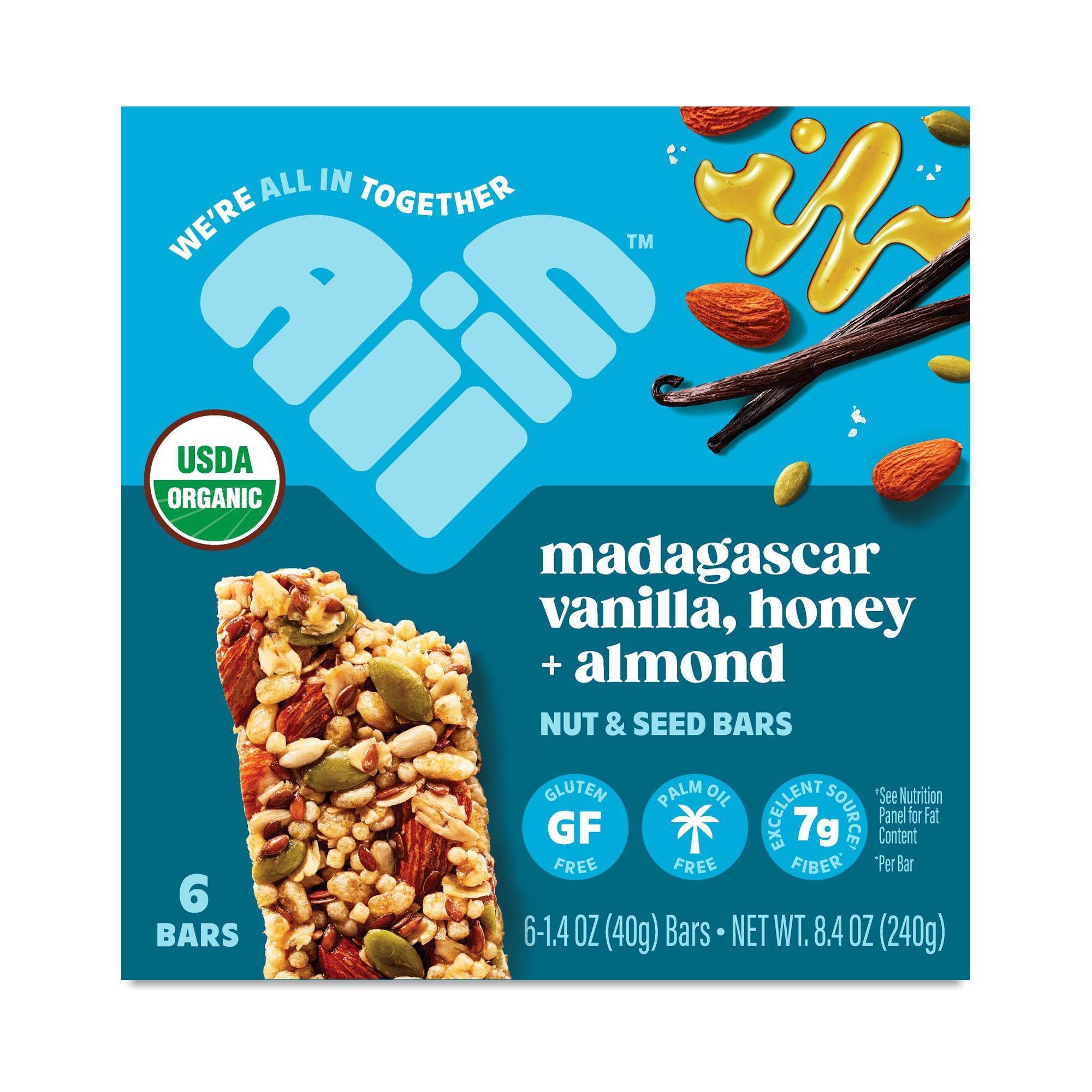 Nut & Seed Bars, Madagascar Vanilla, Honey & Almond