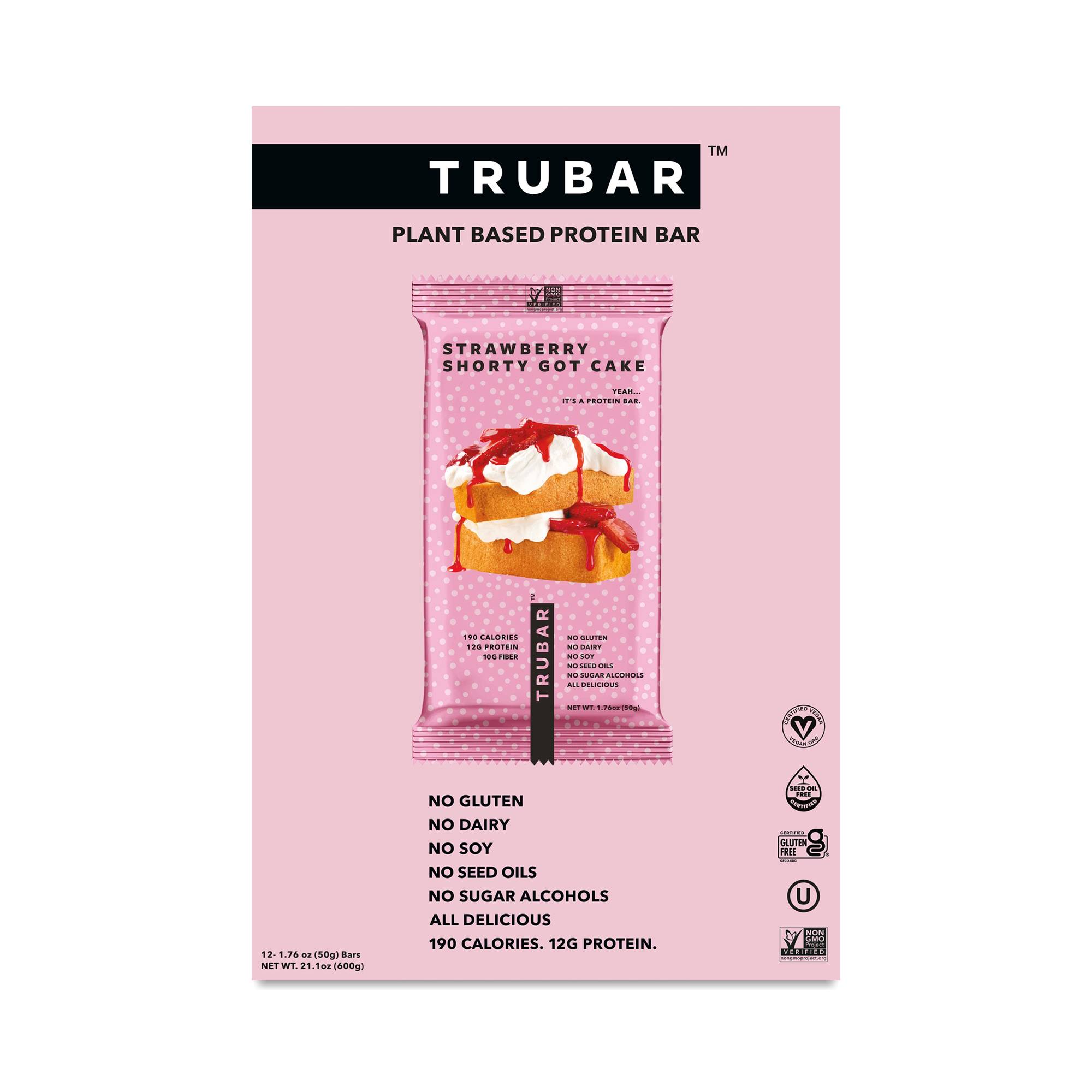 Plant Based Protein Bar, Strawberry Shorty Got Cake