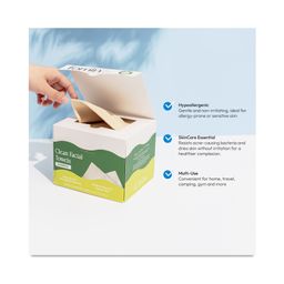 Bamboo Clean Facial Towels, Fragrance Free