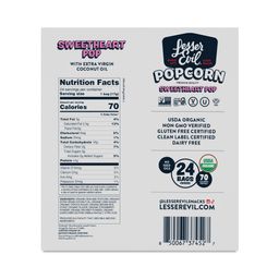 Organic Popcorn, Sweetheart Pop White Chocolate Strawberry