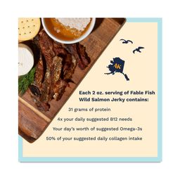 Wild Alaskan Sea Salt Sockeye Salmon Jerky