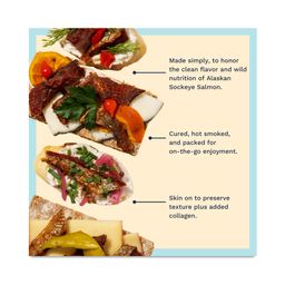 Wild Alaskan Sea Salt Sockeye Salmon Jerky