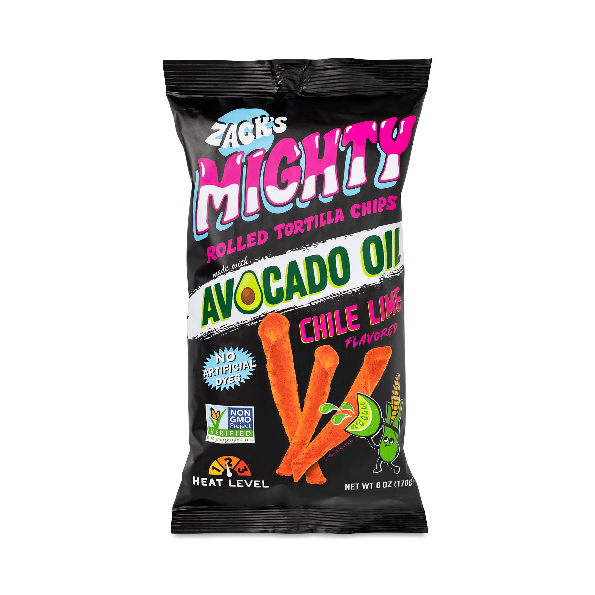 Avocado Oil Rolled Tortilla Chips, Chile Lime