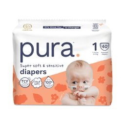 Super Soft & Sensitive Diapers, Size 1