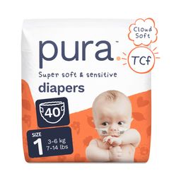 Super Soft & Sensitive Diapers, Size 1
