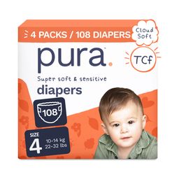 Super Soft & Sensitive Diapers, Size 4