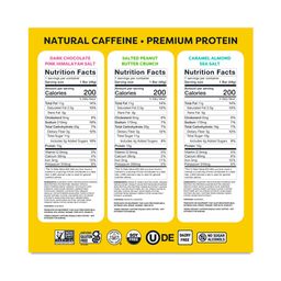 Caffeine & Protein Bars, Sweet & Salty Variety Pack