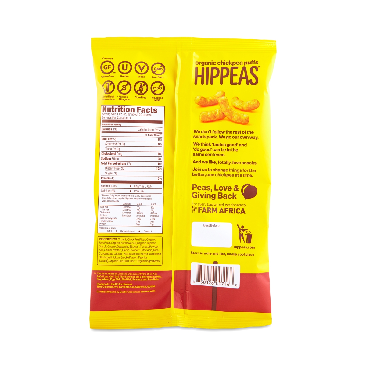 Organic Barbecue Chickpea Puffs by Hippeas Thrive Market