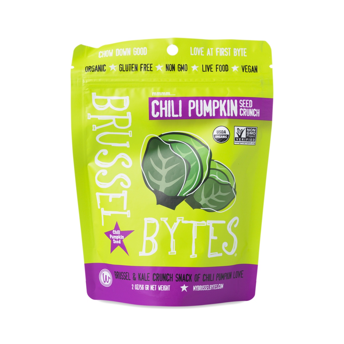 Chili Pumpkin Seed Crunch Brussel Bytes