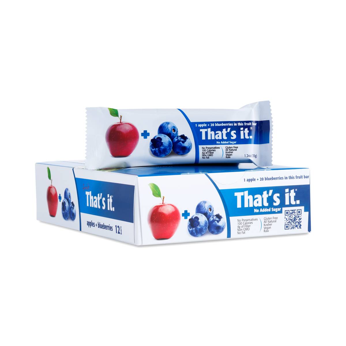 12Pk Apple Blueberry Fruit Bars by That’s It Thrive Market