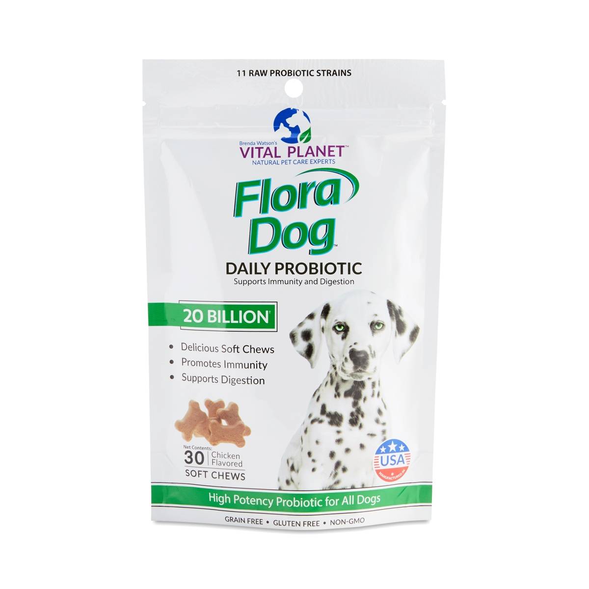 Vital Flora Dog Probiotic Soft Chews, Chicken Thrive Market
