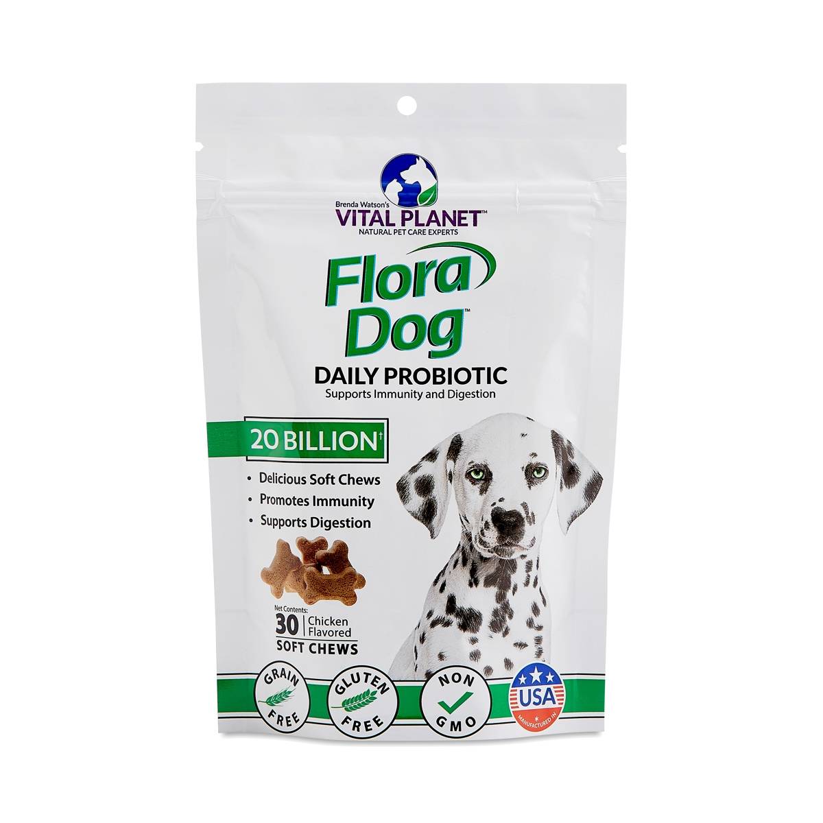 Vital Flora Dog Probiotic Soft Chews, Chicken Thrive Market