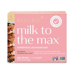 Boobie Bar, Milk to the Max Superfood Lactation Bar, Oatmeal Chocolate Chip