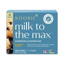 Boobie Bar, Milk to the Max Superfood Lactation Bar, Blueberry Muffin