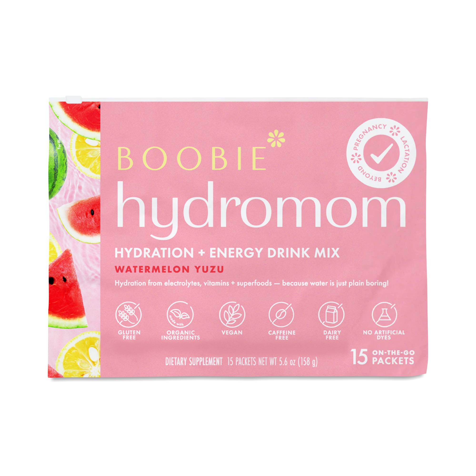 Hydromom Hydration & Energy Drink Mix, Watermelon Yuzu