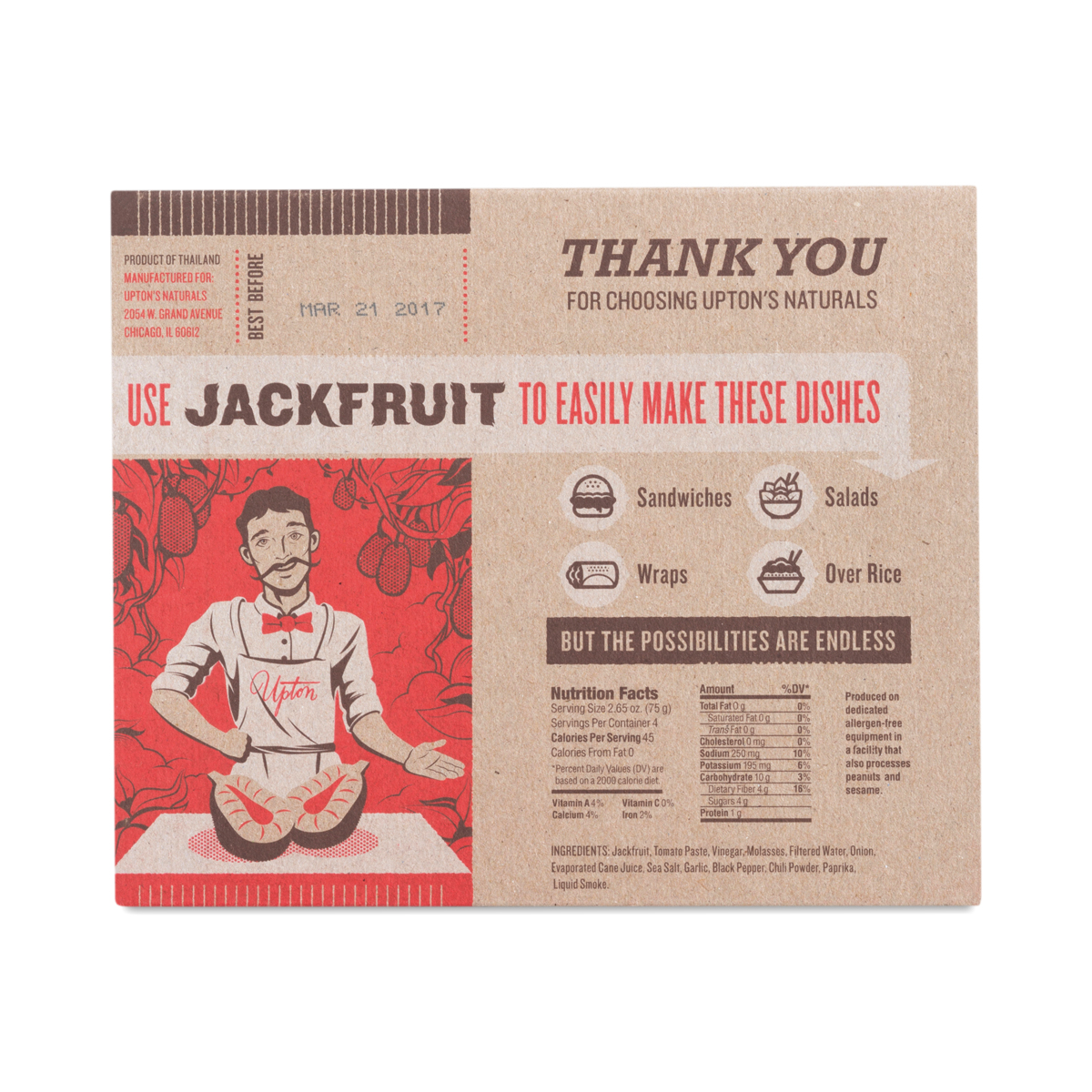 BBQ Jackfruit by Upton's Naturals Thrive Market