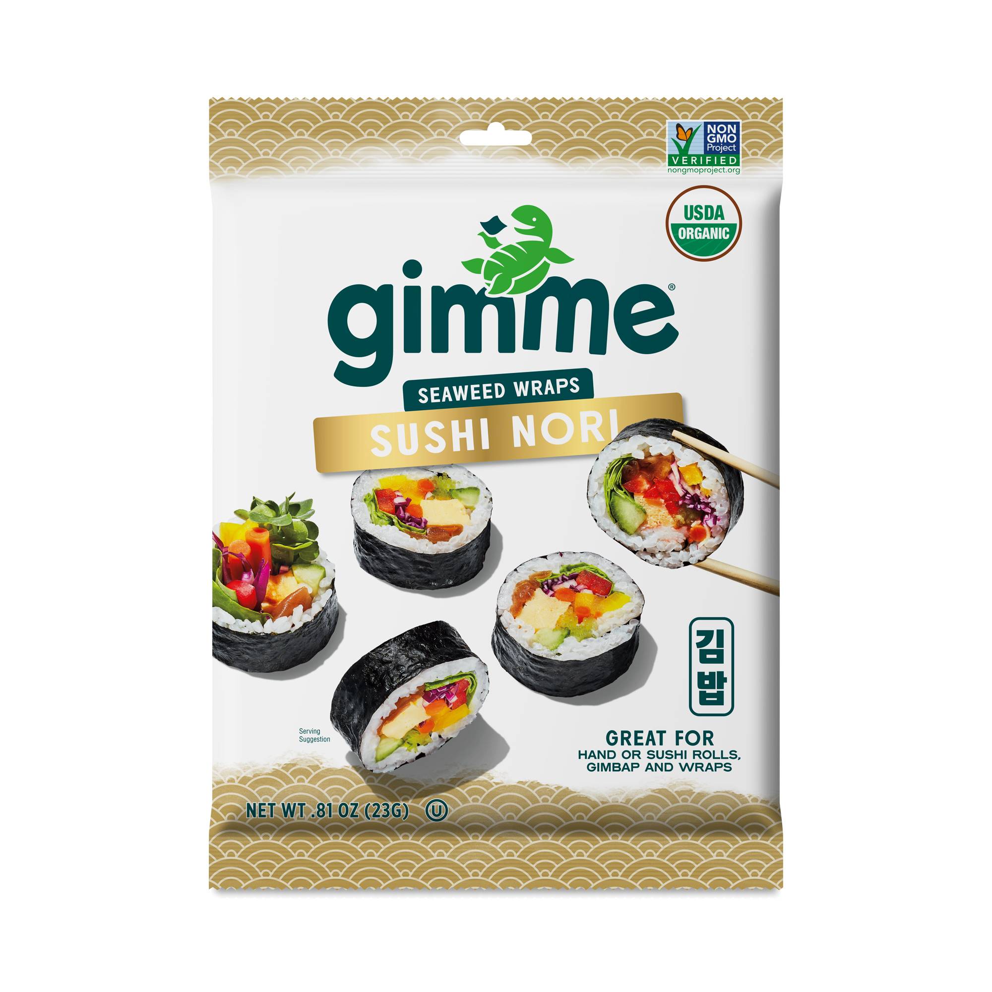Organic Seaweed Wraps, Sushi Nori