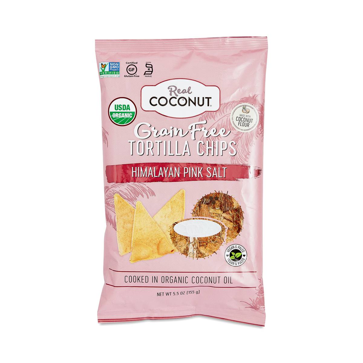  The Real Coconut Coconut Flour Tortilla Chips, Himalayan Pink Salt