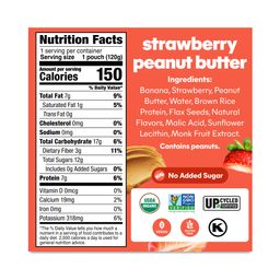 Organic Superfood Smoothie, Strawberry Peanut Butter