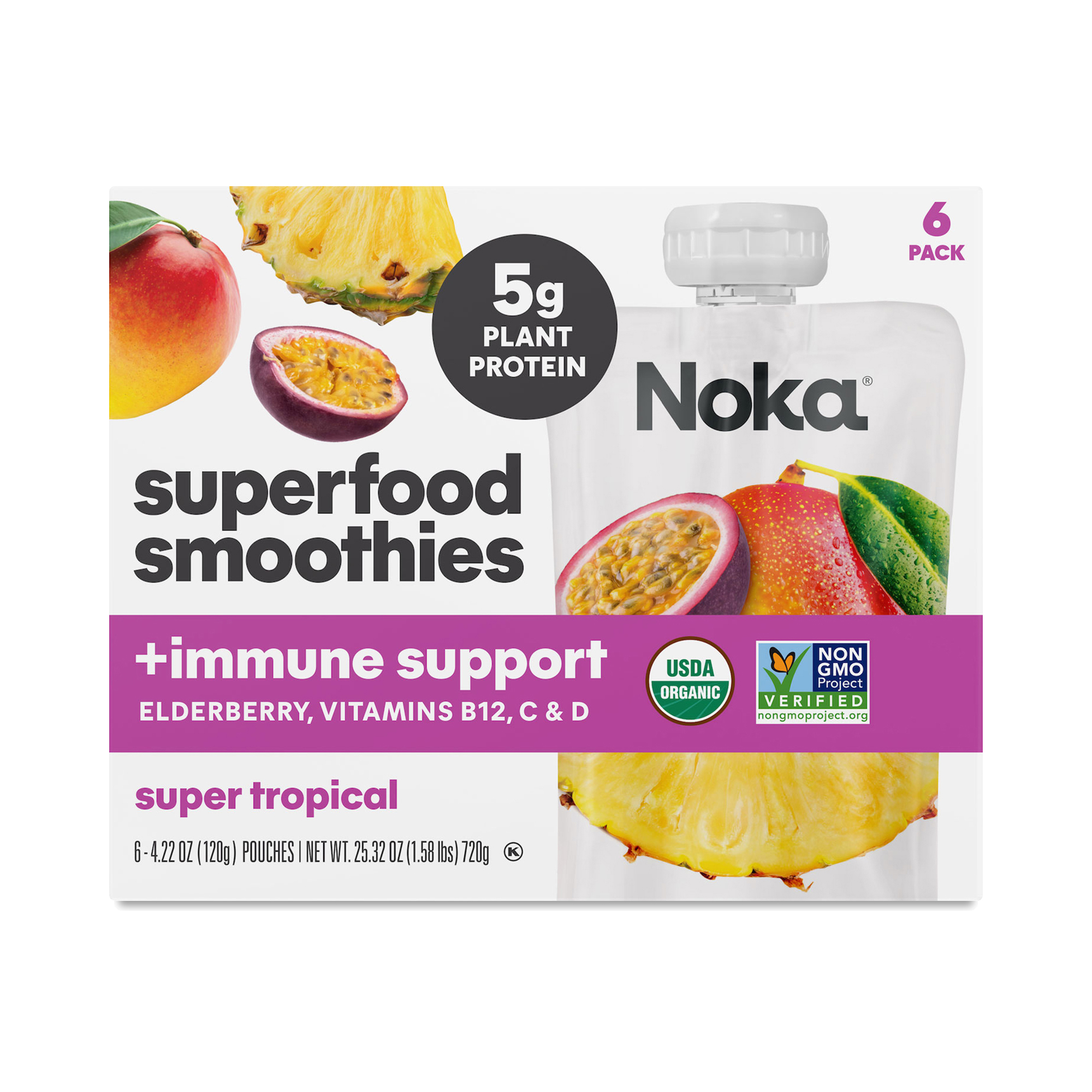 NOKA Organic Superfood Smoothie, Super Tropical | Thrive Market