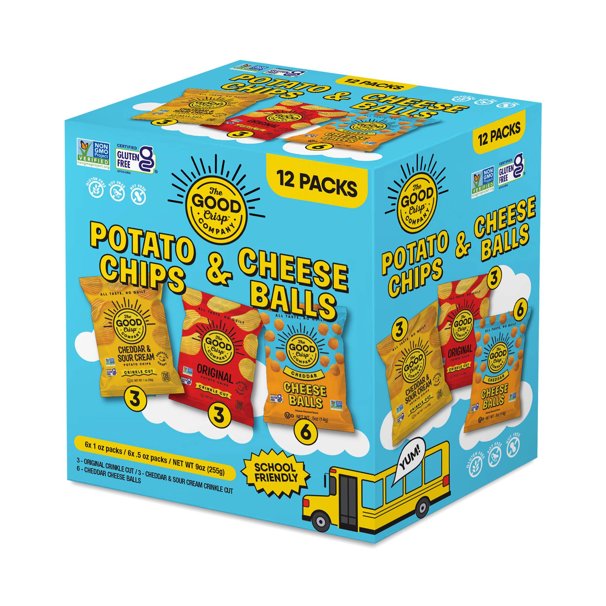 Potato Chips & Cheese Balls, Variety Pack