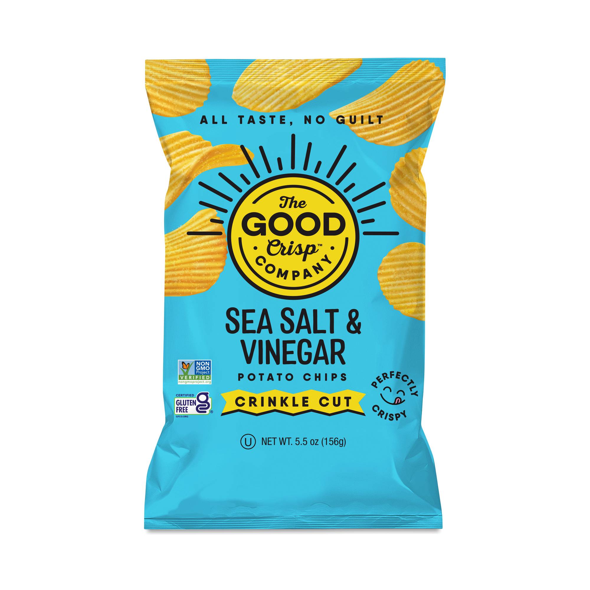 Crinkle Cut Potato Chips, Sea Salt & Vinegar