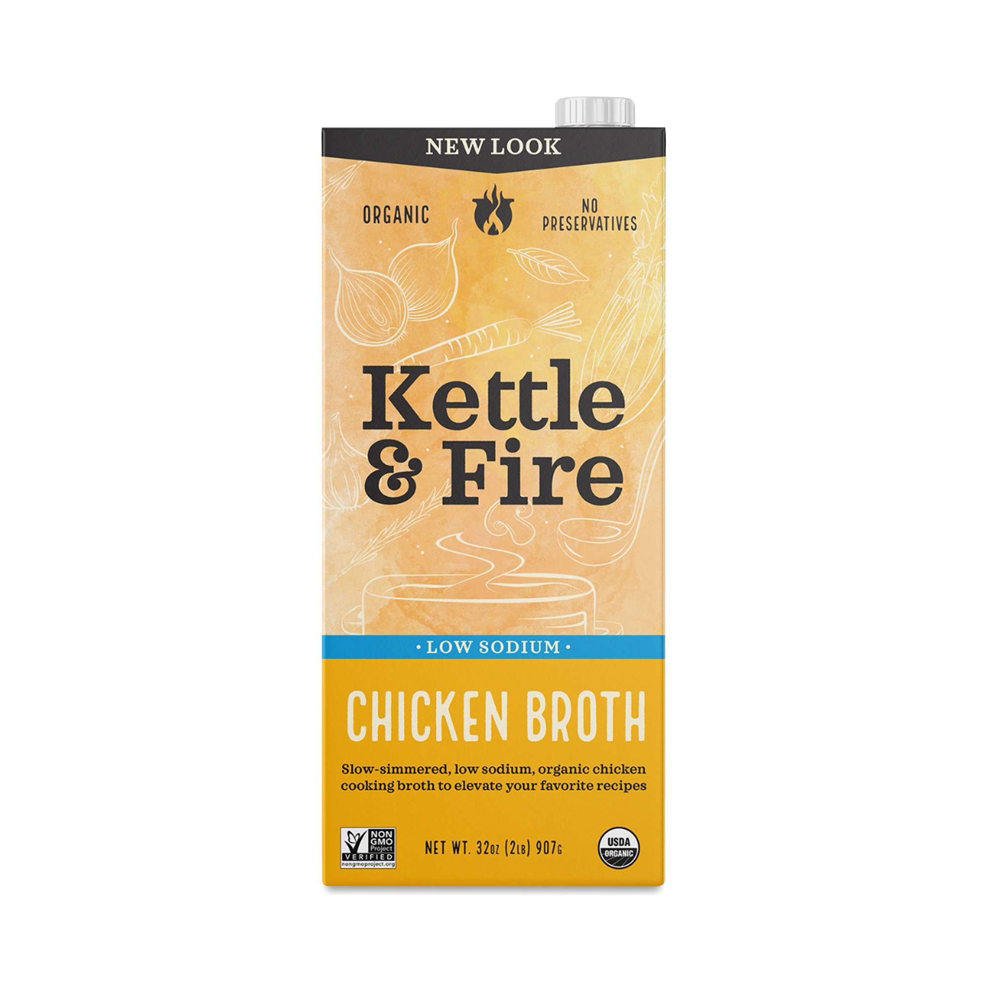 Kettle & Fire Low Sodium Cooking Broth, Chicken Thrive Market