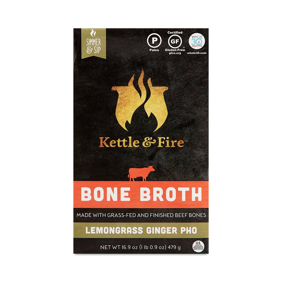Kettle & Fire Bone Broth, Lemongrass Ginger Beef Pho Thrive Market
