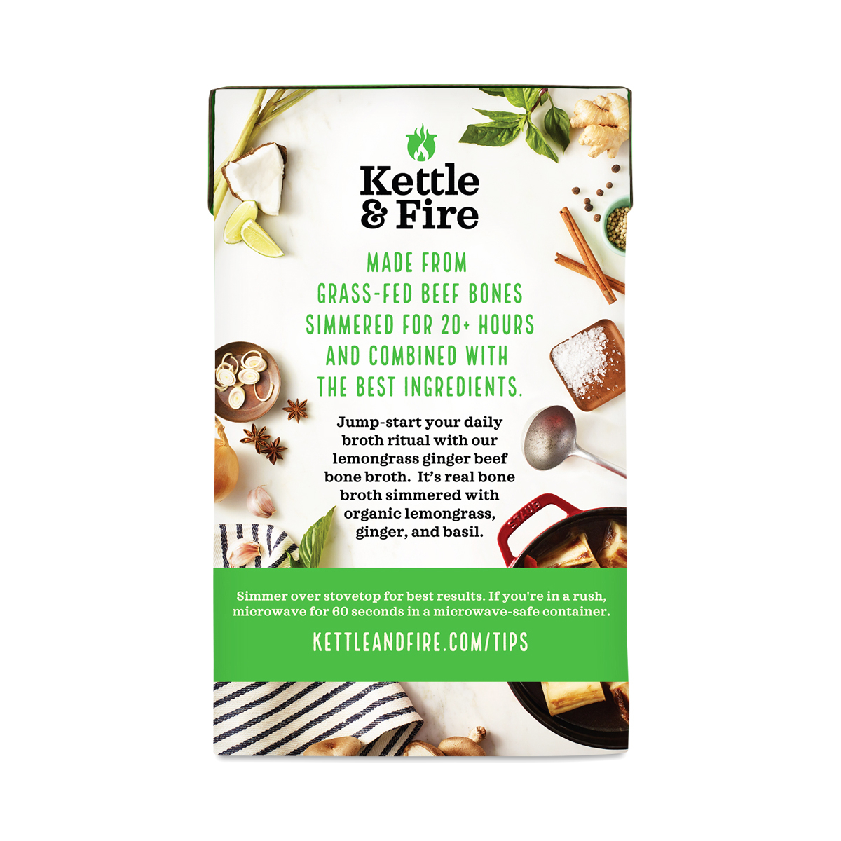 Kettle & Fire Bone Broth, Lemongrass Ginger Beef Pho Thrive Market