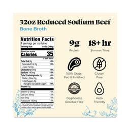 Beef Bone Broth, Reduced Sodium