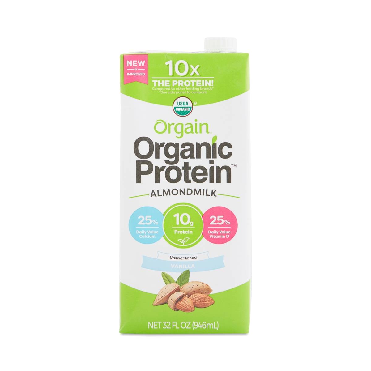 Unsweetened Vanilla Organic Protein Almond Milk by Orgain Thrive Market
