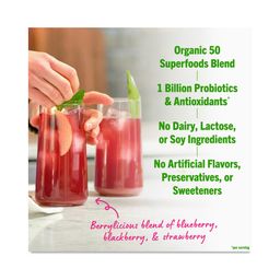 Organic Superfoods + Probiotics Powder, Berry