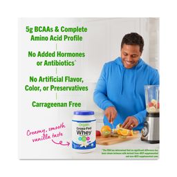 Grass-Fed Whey Protein Powder, Vanilla Bean