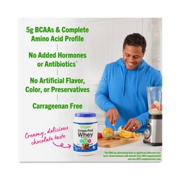 Grass-Fed Whey Protein Powder, Creamy Chocolate Fudge