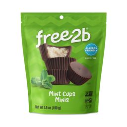 Mini Dark Chocolate Cups 66%, Mint