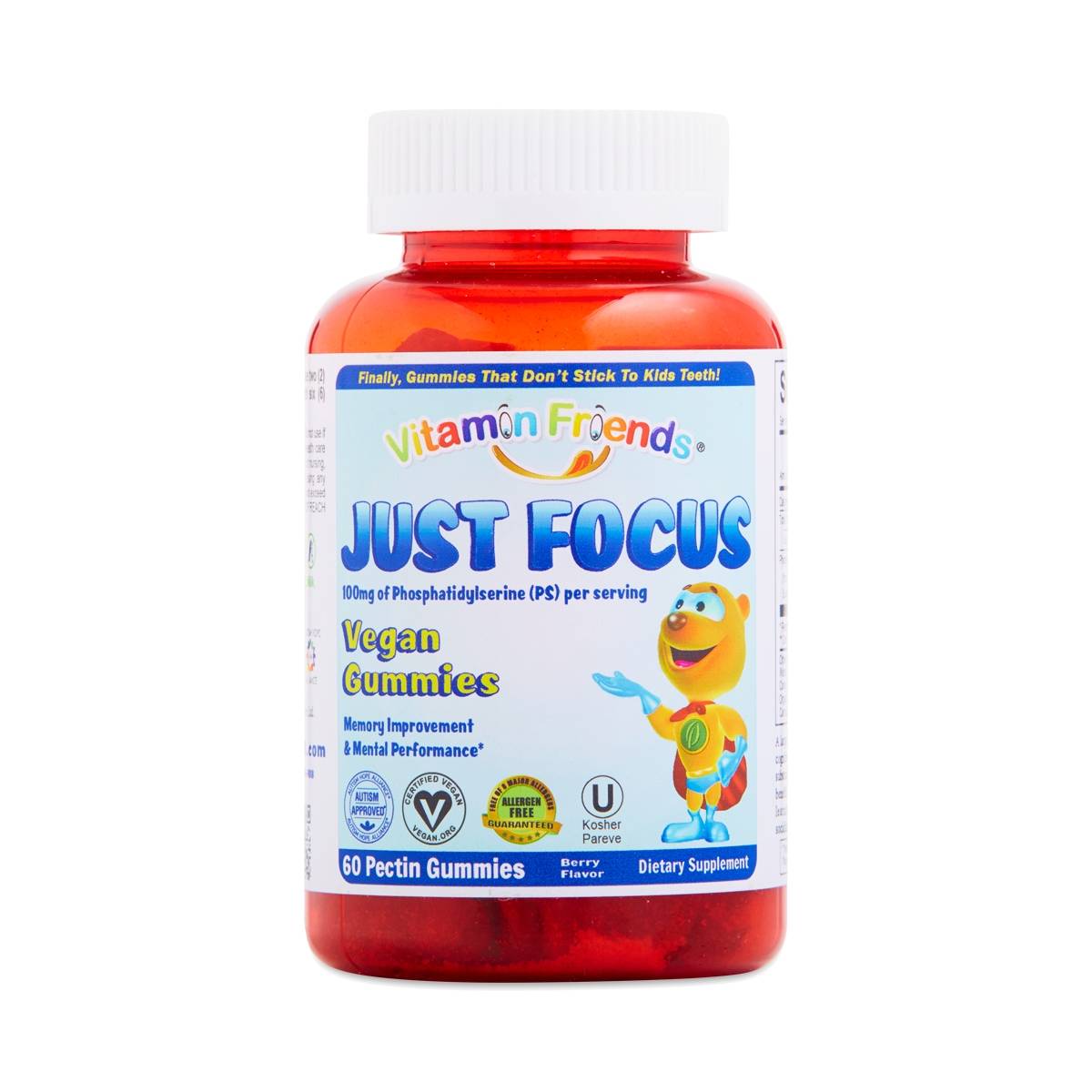 Vitamin Friends Just Focus Vegan Gummies for Kids Thrive Market