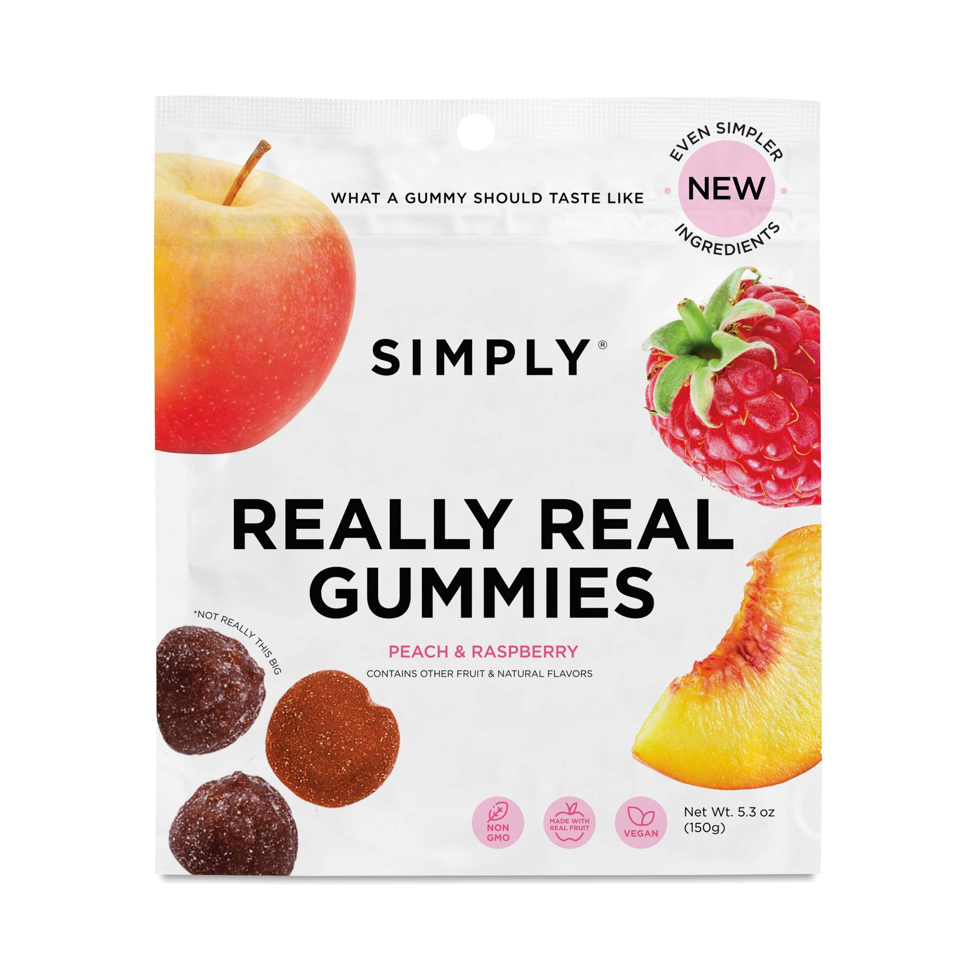 Really Real Gummies, Peach & Raspberry
