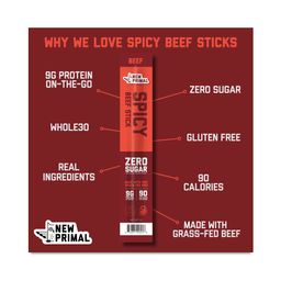 Grass-Fed Beef Sticks, Spicy