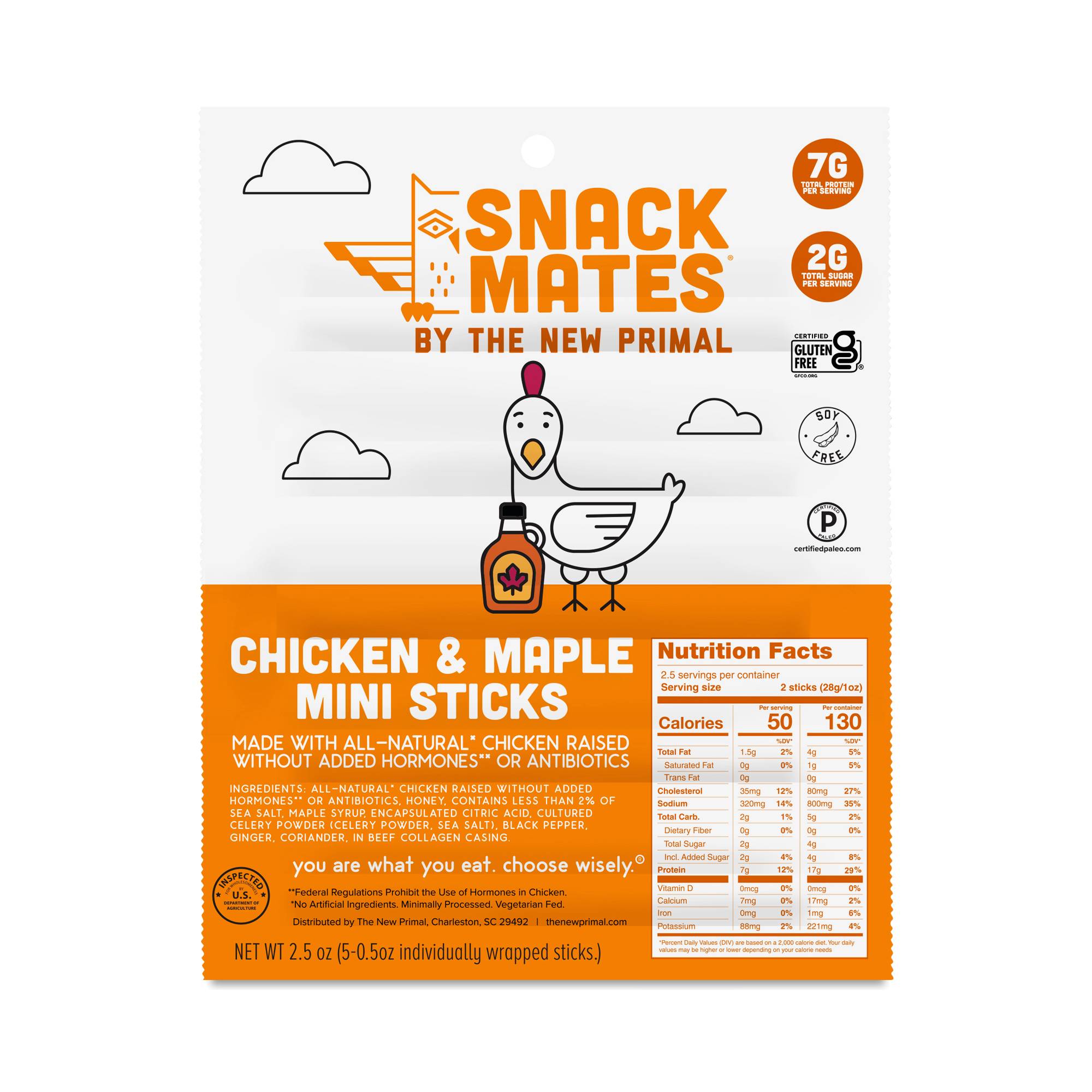Snack Mates Sticks, Chicken & Maple