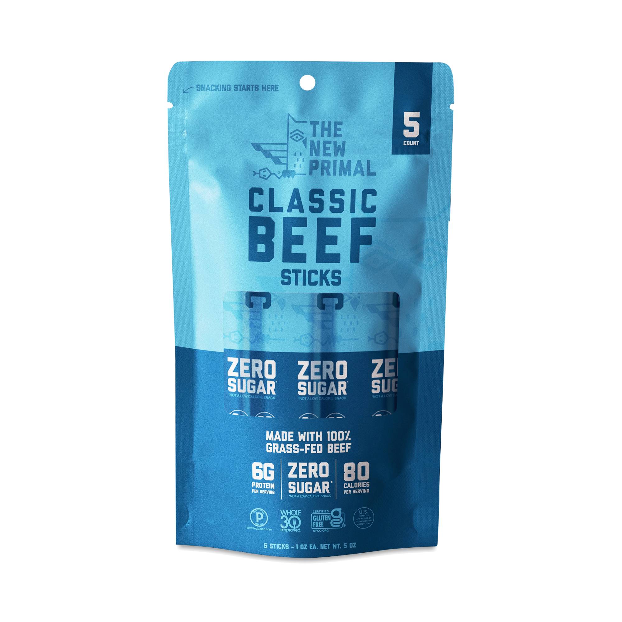 Grass-Fed Beef Sticks, Classic