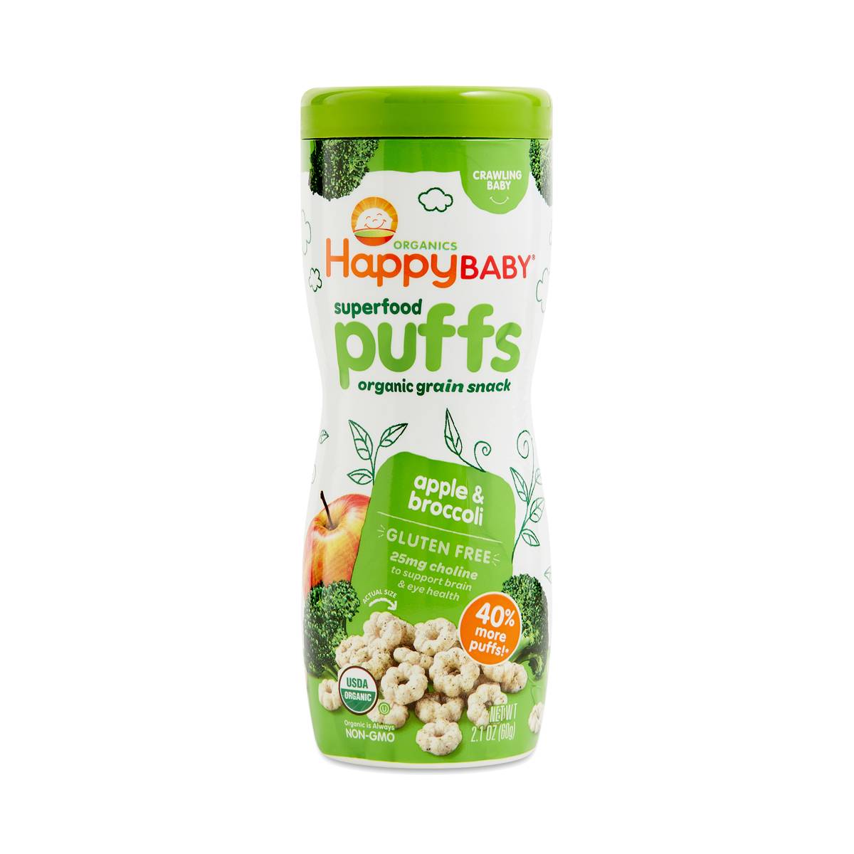 Happy Baby Apple Organic Puffs Thrive Market