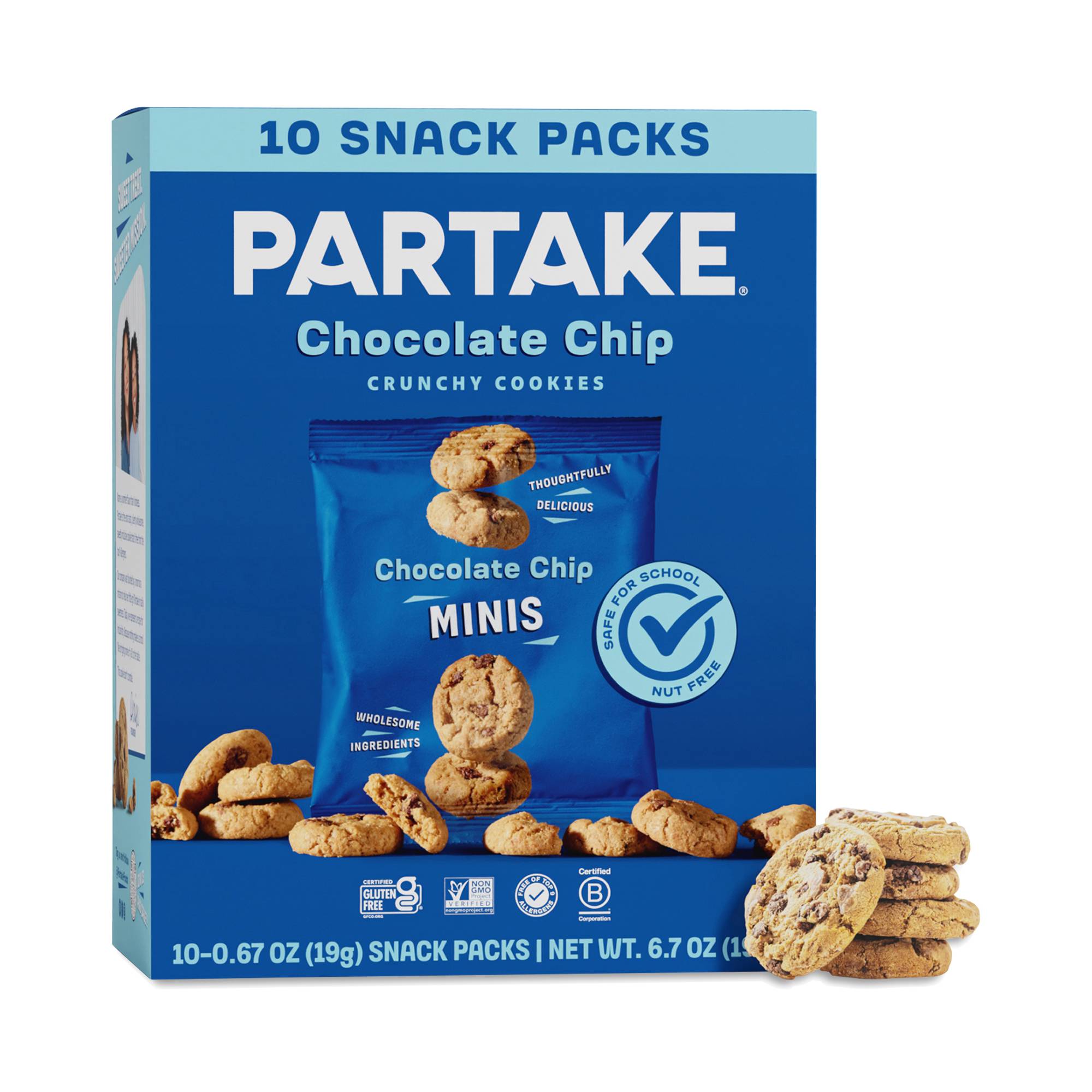 Mini Crunchy Cookies, Chocolate Chip, Snack Pack